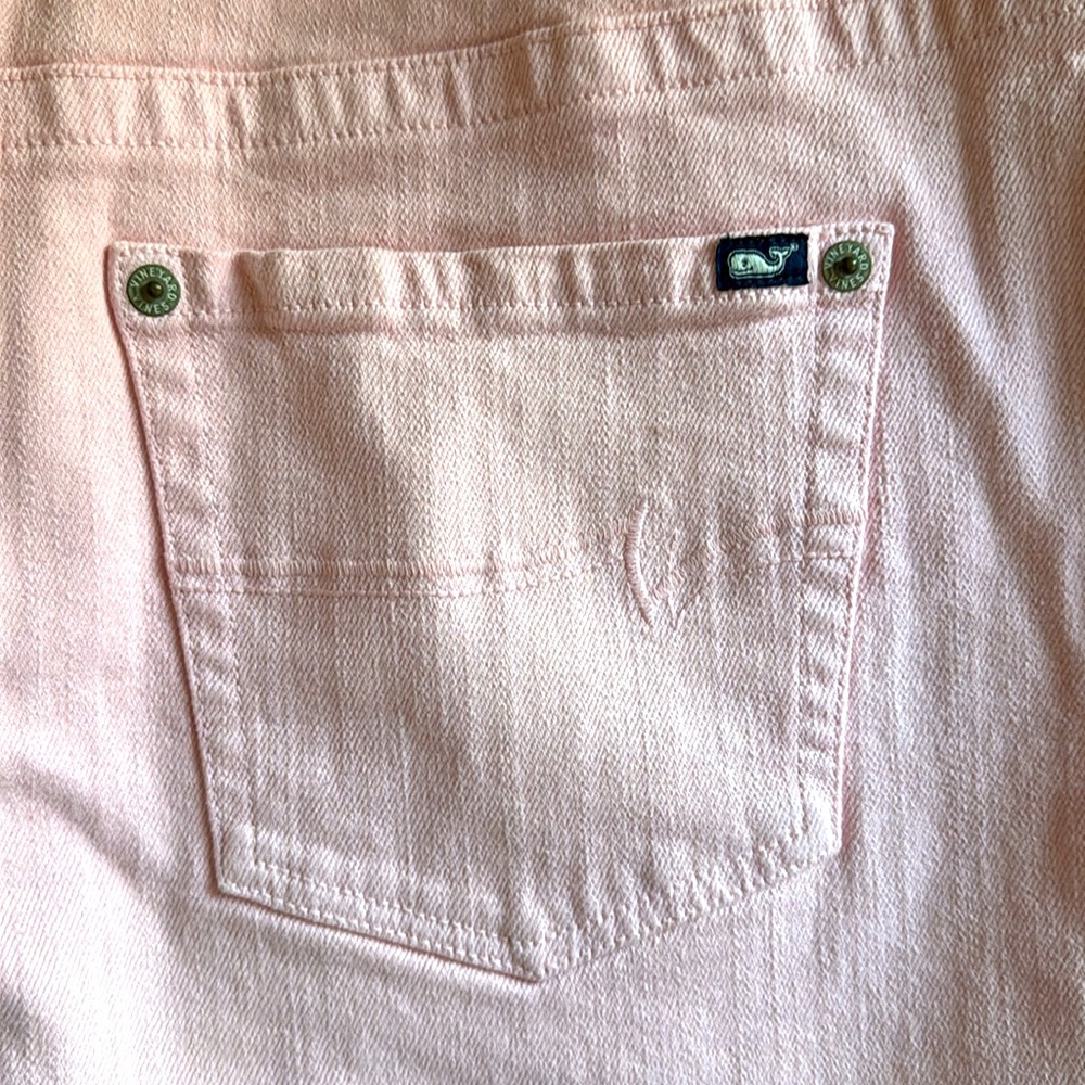 Vineyard Vines Baby Pink Jean Mini Skirt Size 10 - Picture 4 of 9